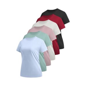 6-Pack Women's Quick-Dry Athletic T-Shirts