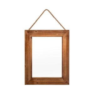 16"x12" Rustic Farmhouse Wood Wall Mirror