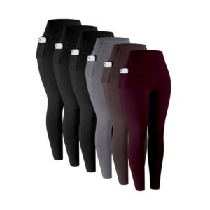 6-Pack High Waisted Leggings with Pockets