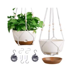 Set of 2 Self-Watering Hanging Planters