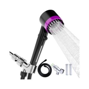 Black High Pressure Handheld Shower Head Set